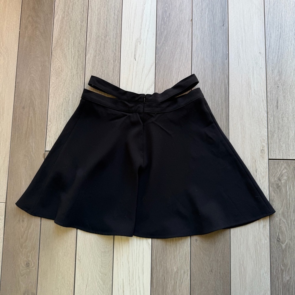 Zara black mini skirt with cut outs - Picture 6 of 8